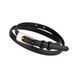 Leather Belt #9. Ремінець чорний з натуральної шкіри з золотою фурнітурою BELT#9-2 фото