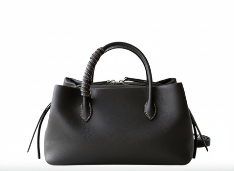 Boston Leather Bag. Жіноча сумка темно-коричнева з натуральної шкіри BST1 фото