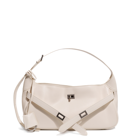 Bel Air Leather Bag. Жіноча сумка молочна зі срібною фурнітурою BAB фото