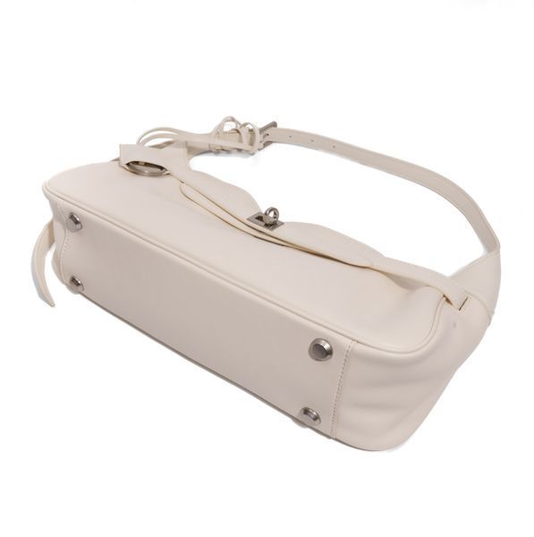 Bel Air Leather Bag. Жіноча сумка молочна зі срібною фурнітурою BAB фото