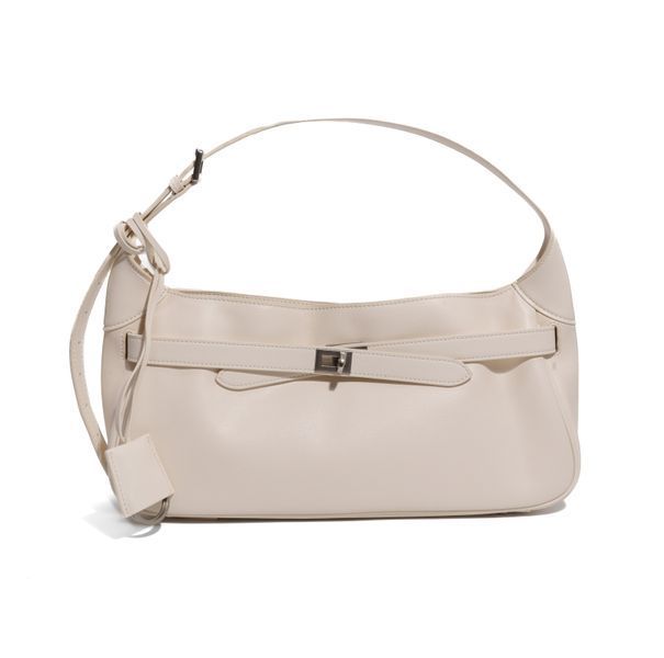 Bel Air Leather Bag. Жіноча сумка молочна зі срібною фурнітурою BAB фото