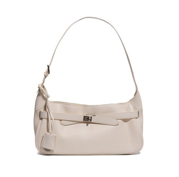 Bel Air Leather Bag. Жіноча сумка молочна зі срібною фурнітурою BAB фото