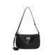 Rodeo Sling Pochette Leather Bag. Жіноча сумка чорна з золотою фурнітурою з натуральної шкіри MRLB2 фото