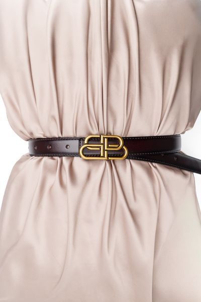 Leather Belt #10. Ремінець чорний з натуральної шкіри з золотою фурнітурою BELT#10-1 фото