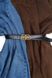 Leather Belt #10. Ремінець чорний з натуральної шкіри з золотою фурнітурою BELT#10-1 фото 5