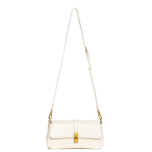 Niche Baguette Leather Bag. Жіноча сумка молочна з натуральної шкіри NBLB4 фото