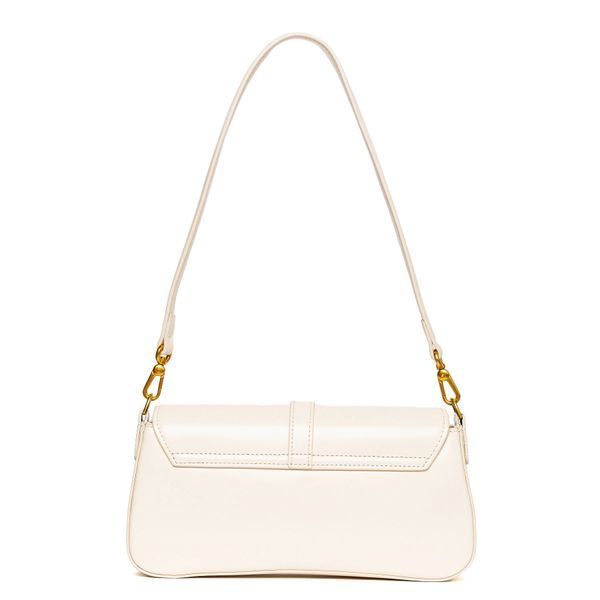 Niche Baguette Leather Bag. Жіноча сумка молочна з натуральної шкіри NBLB4 фото