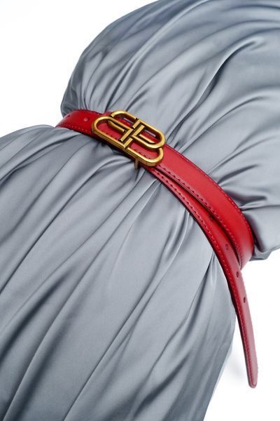 Leather Belt #10. Ремінець червоний з натуральної шкіри з золотою фурнітурою BELT#10-2 фото