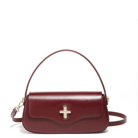 Florence Leather Bag. Жіноча сумка бордова з натуральної шкіри FLB2 фото