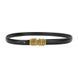 Leather Belt #11. Ремінець чорний з натуральної шкіри з золотою фурнітурою BELT#11-2 фото