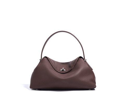Lugano Leather Bag. Жіноча сумка темно-коричнева з натуральної шкіри LULB5 фото