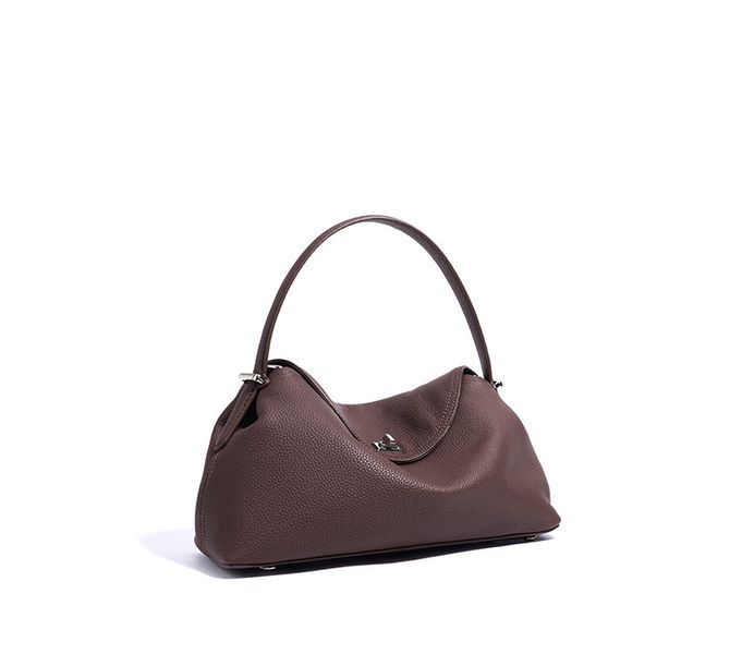 Lugano Leather Bag. Жіноча сумка темно-коричнева з натуральної шкіри LULB5 фото